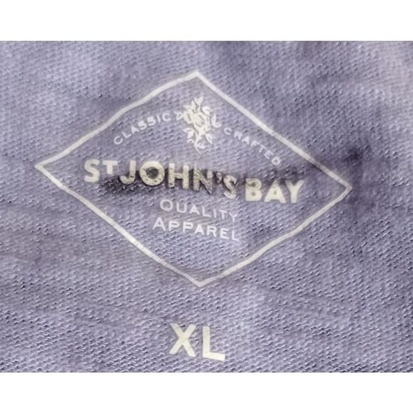 St. John's Bay Shirt Ladies Extra Large Blue Short Sleeve Funday - Picture 6 of 8